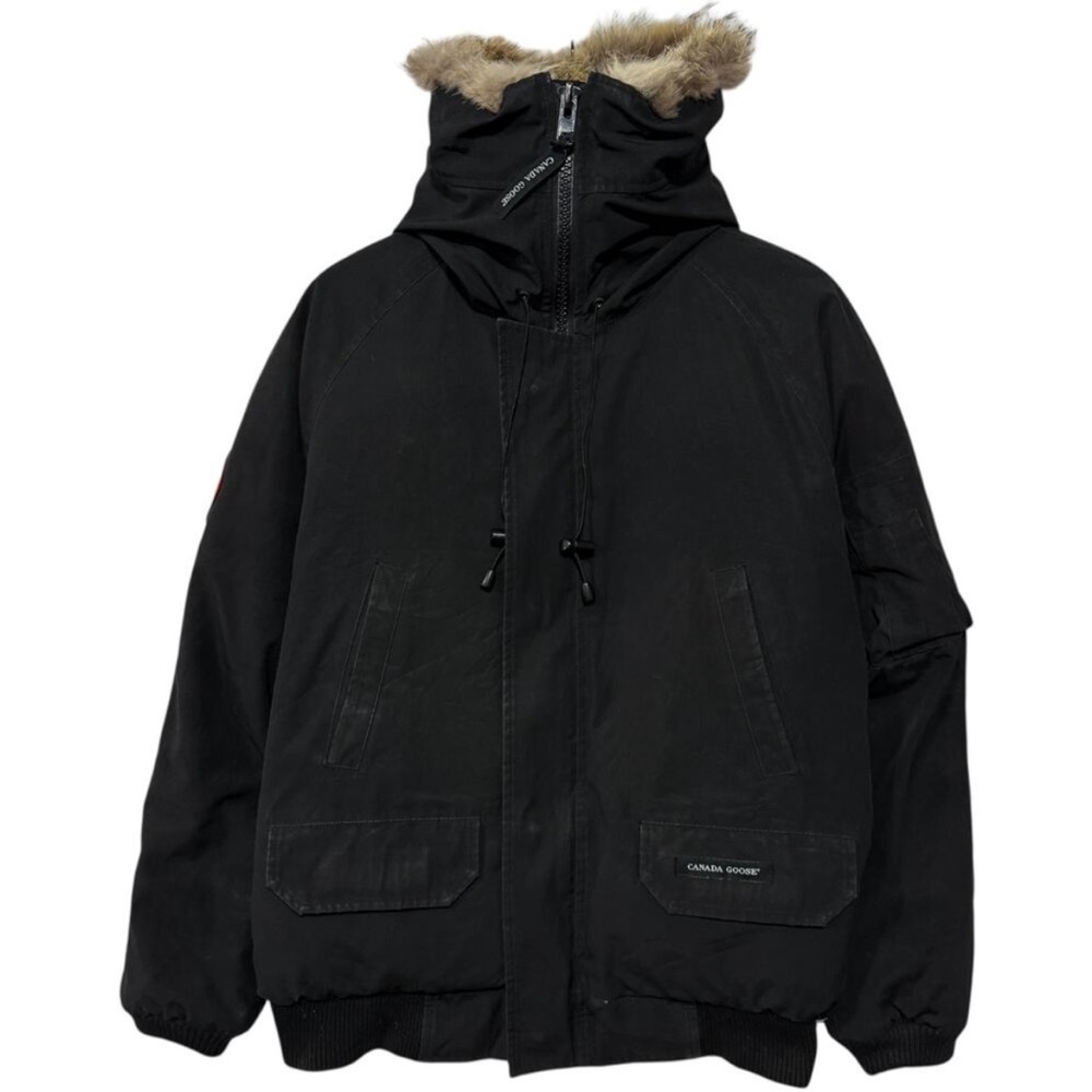 Canada Goose Black Puffer Jacket with Fur Trim